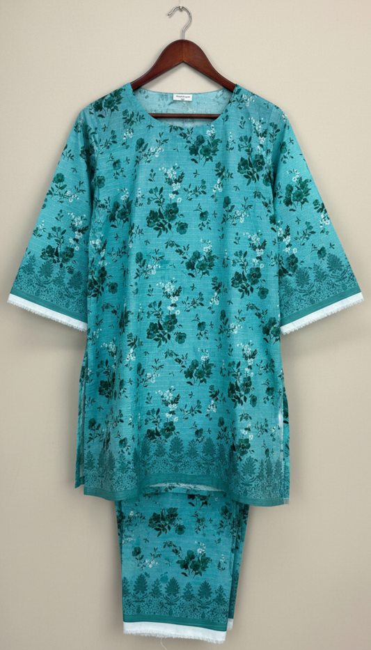 2 Piece Printed Lawn