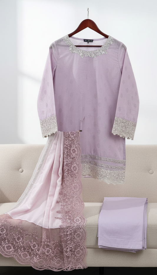 3 Piece Glitter Lawn