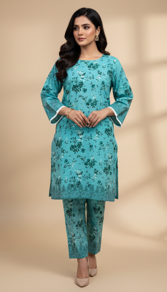 2 Piece Printed Lawn