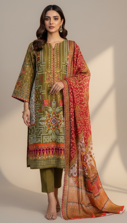 2 Piece Printed Slik