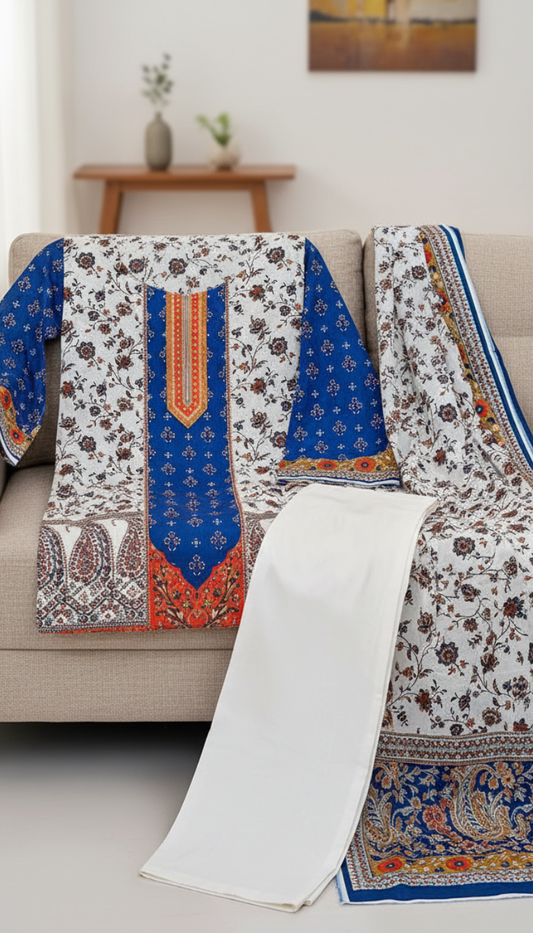 3 Piece Suit Printed Lawn