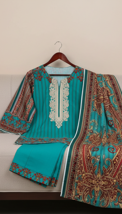 2 Piece Embroided Khaddar